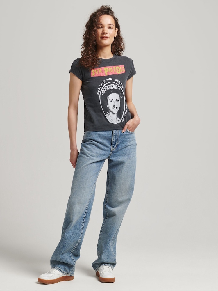 Superdry Black Sex Pistols Limited Edition 100% Cotton T-Shirt - Image 2 of 3
