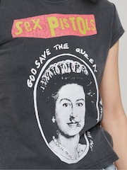 Superdry Black Sex Pistols Limited Edition 100% Cotton T-Shirt - Image 3 of 3