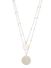 Lauren Ralph Lauren Gold Tone Two Row Logo Pendant - Image 1 of 3