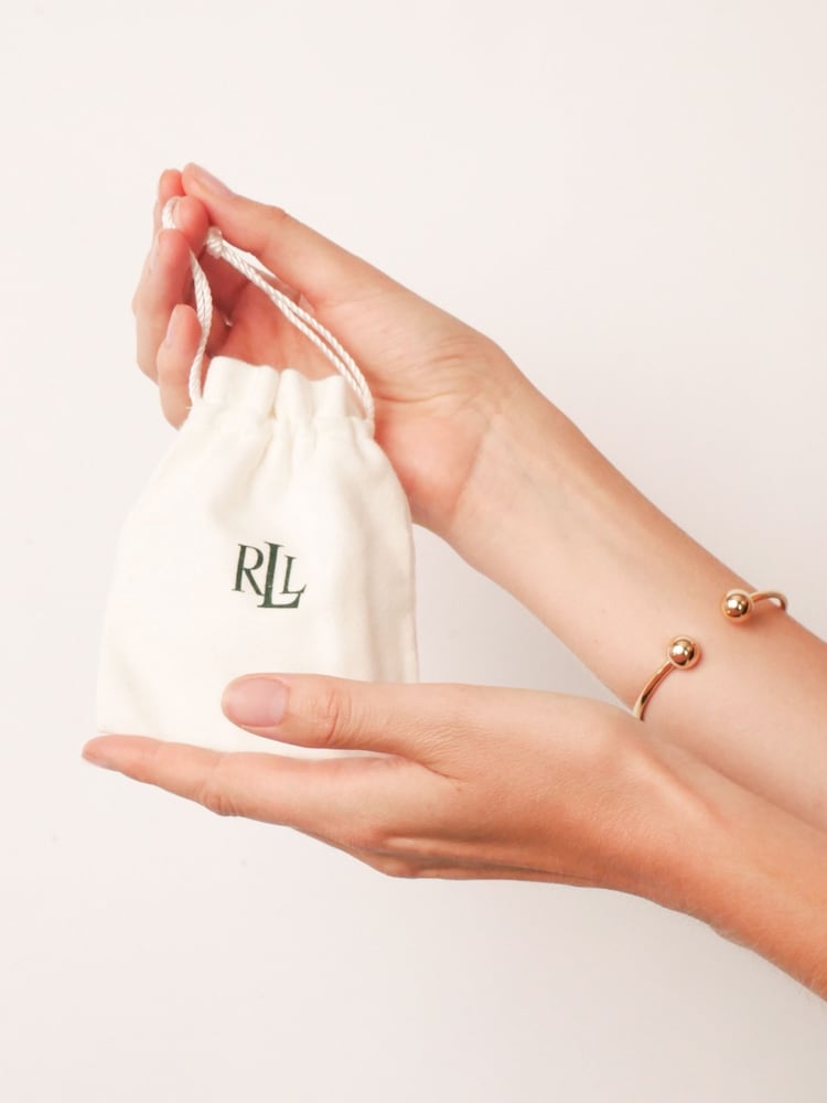 Lauren Ralph Lauren Gold Tone Two Row Logo Pendant - Image 5 of 5