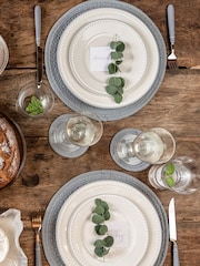 Mary Berry Grey 100% Cotton Signature Coaster Set - Image 1 of 3