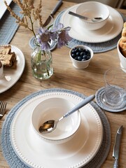 Mary Berry Grey 100% Cotton Signature Coaster Set - Image 2 of 3