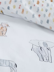 Bianca Natural Kids Zoo Animals 100% Cotton Duvet Cover And Pillowcase Set - Image 3 of 5