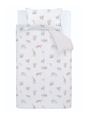 Bianca Natural Kids Zoo Animals 100% Cotton Duvet Cover And Pillowcase Set - Image 5 of 5