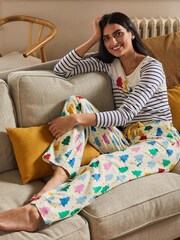 Boden Natural Vanessa Cosy 100% Cotton Pyjama Bottoms - Image 3 of 4
