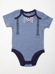 Little Gent Baby Blue Bowtie Print 3 Piece 100% Cotton Gift Set - Image 2 of 5