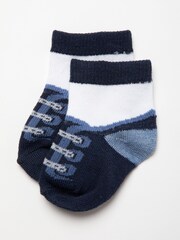 Little Gent Baby Blue Bowtie Print 3 Piece 100% Cotton Gift Set - Image 5 of 5