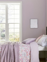 Katie Piper White/Pink Cotton Embroidered Be Still Affirmation Housewife 100% Cotton Pillowcase - Image 3 of 4