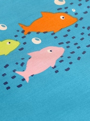 Bedlam Blue Kids Sea Life Fitted Sheet - Image 2 of 3