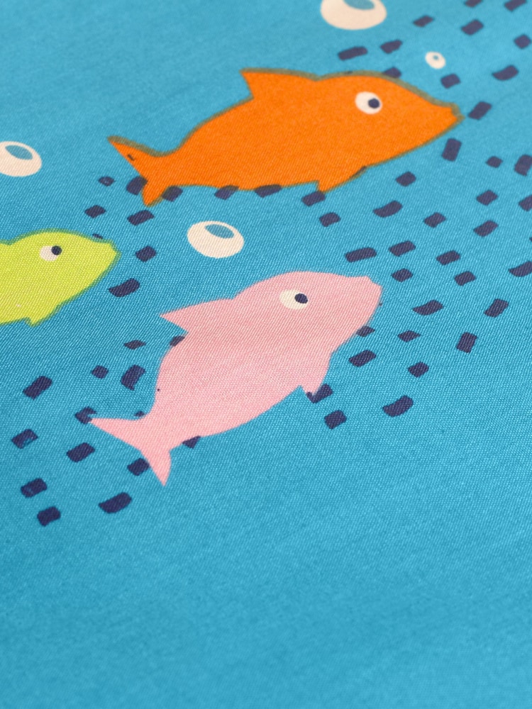 Bedlam Blue Kids Sea Life Fitted Sheet - Image 2 of 3