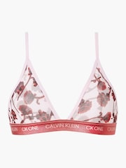 Розовый бюстгальтер с треугольными чашечками и блестками Calvin Klein - Изображение 4 из 4