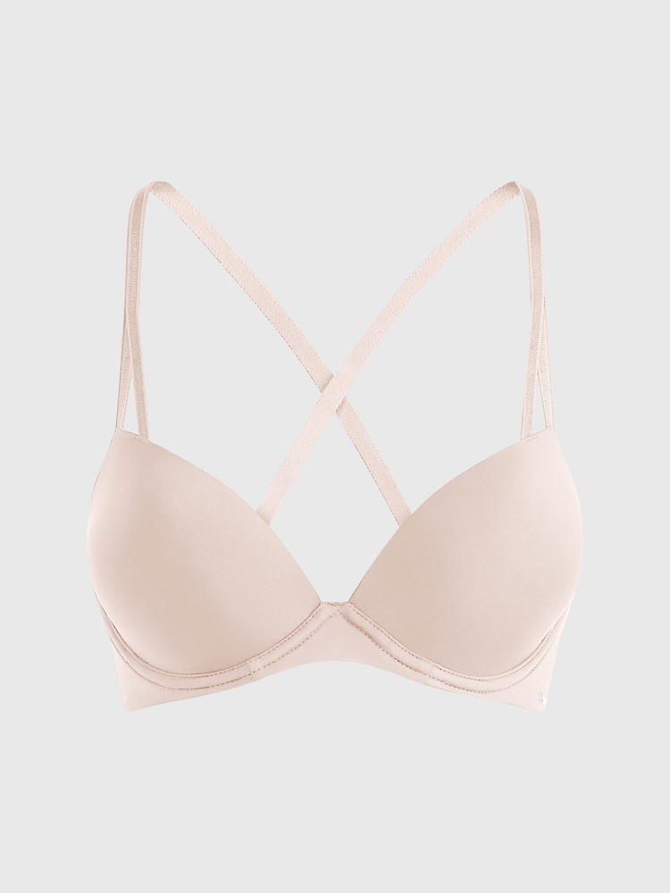 Licht beige - Calvin Klein - Verleidelijke comfortabel licht liftende demi-beha - Image 5 of 5