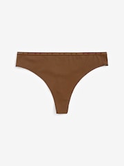 Светло-коричневый - Набор из 2 хлопковых стрингов Calvin Klein CK One Plus - Изображение 11 из 11