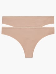 Calvin Klein CK One Plus Cotton Thong 2 Pack - Image 2 of 2