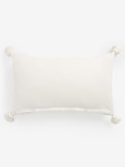 Natural Natural White Tufted Geo Oblong Cushion - Image 3 of 5
