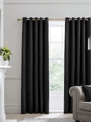 Laurence Llewelyn-Bowen Montrose Velvet Blackout Thermal Eyelet Curtains - 圖片 1，共 3