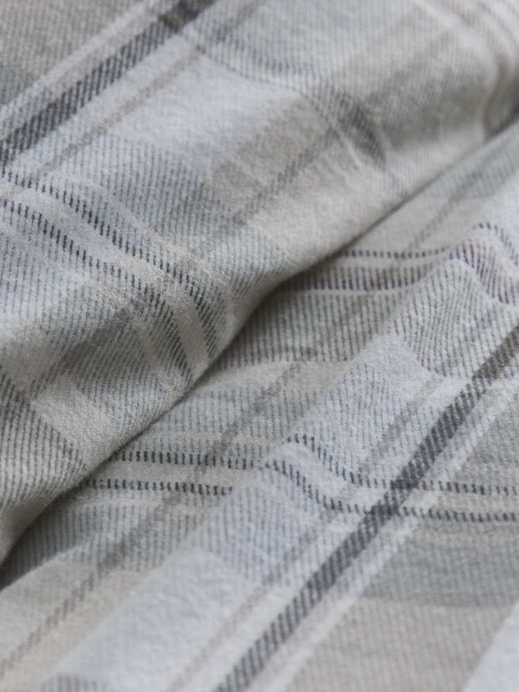Appletree Natural Hygge Applecross Check Duvet Cover and Pillowcase Set - Image 3 of 3
