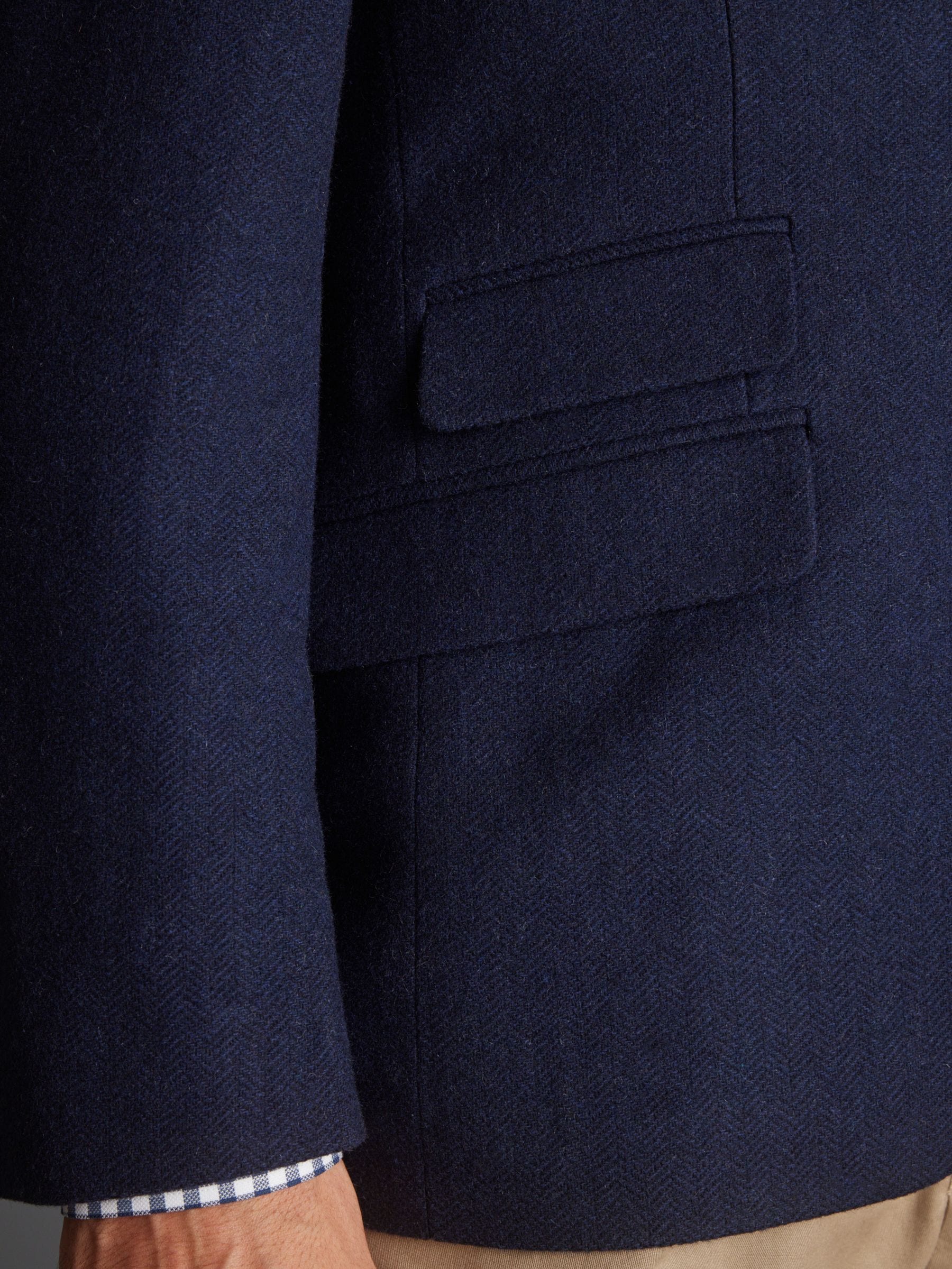 Wool navy blue blazer on sale
