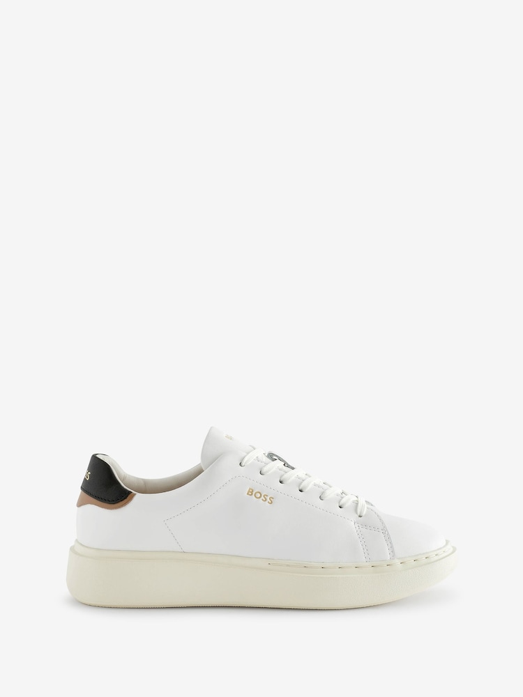 BOSS White Amber Run Trainers - Image 1 of 5