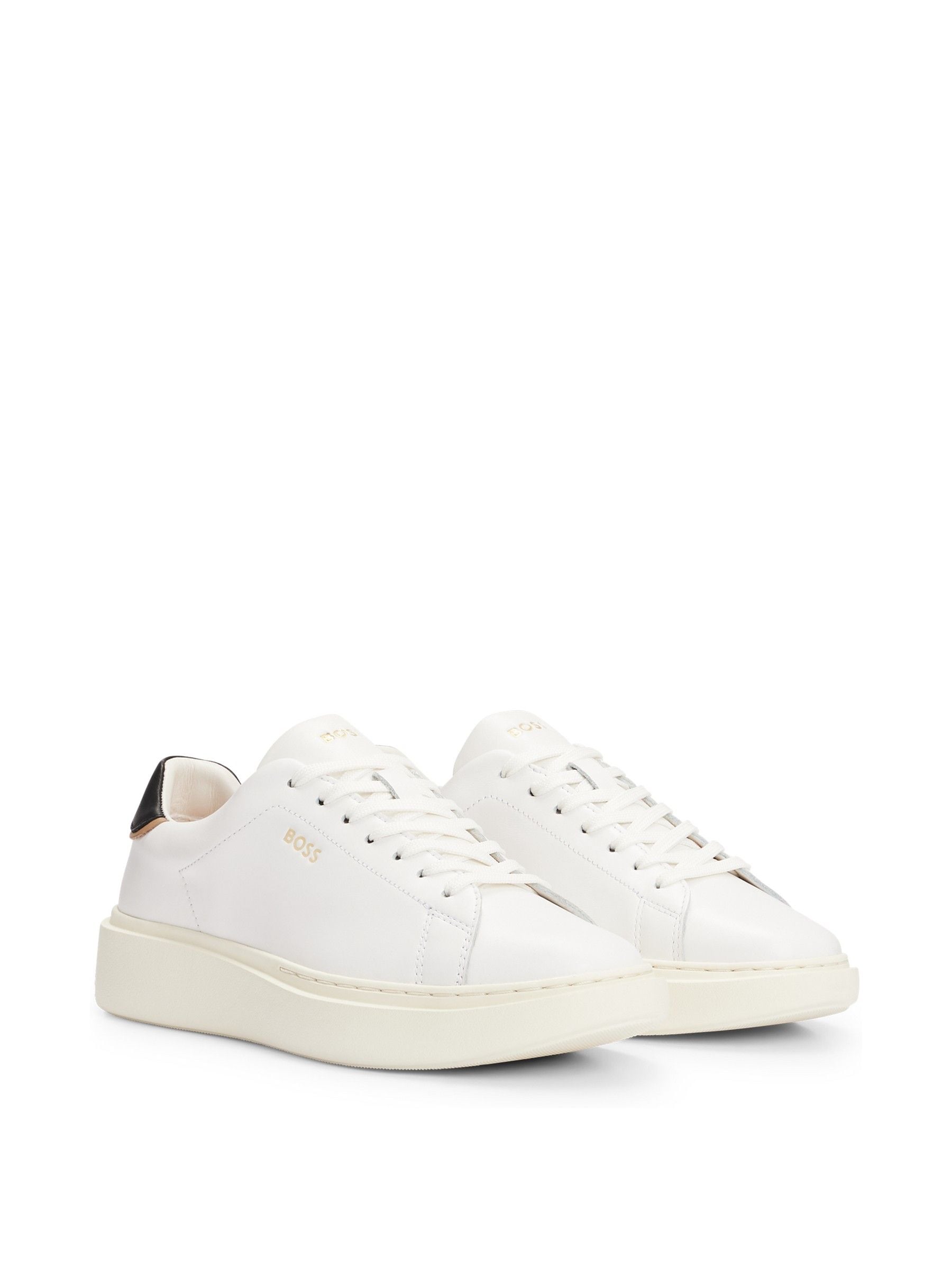 Buy BOSS White Amber Run Trainers from Next Luxembourg