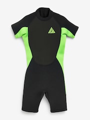 Black and Green Short Sleeve Wetsuit (1-16yrs) - Image 4 of 7