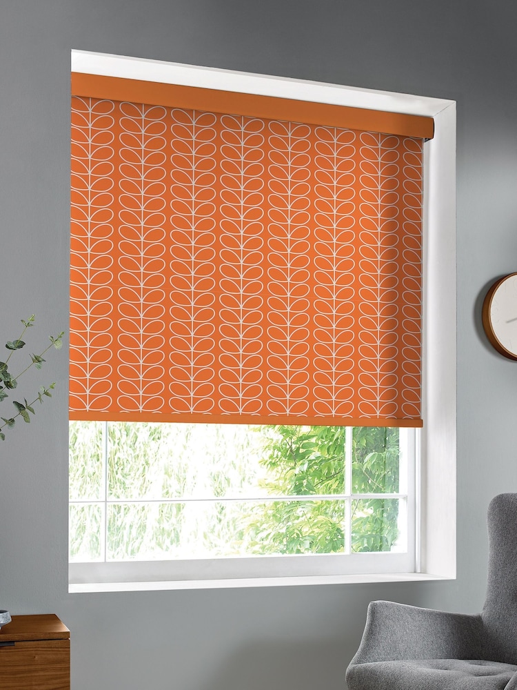 Orla Kiely Orange Linear Stem Made To Measure Roller Blind - Image 2 of 4