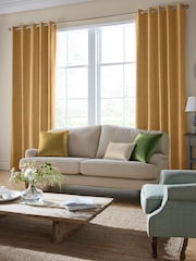 Laura Ashley Gold Easton Made To Measure Curtains - Image 1 of 6