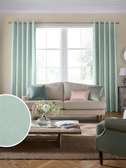 Laura Ashley Duck Egg Blue Easton Made To Measure Curtains - Image 2 of 6