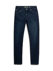 Синий - Superdry хлопковые джинсы - Изображение 5 из 7