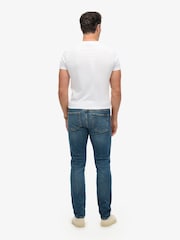 Голубой - Superdry хлопковые джинсы - Изображение 2 из 8
