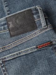 Голубой - Superdry хлопковые джинсы - Изображение 8 из 8