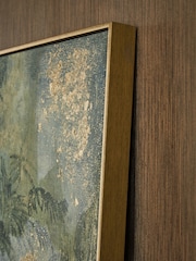 Green Tropic Abstract Framed Canvas Wall Art - Image 3 of 4