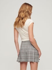 Superdry Grey Vintage Tweed Pleated Mini Skirt - Image 2 of 6