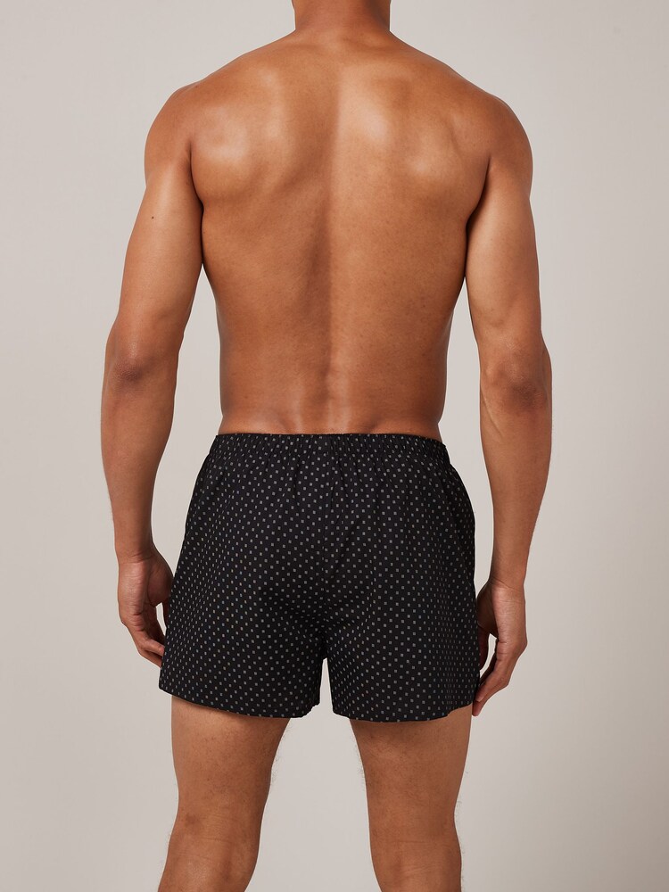 Noir - Boxers tissés en pur coton - Image 6 of 9