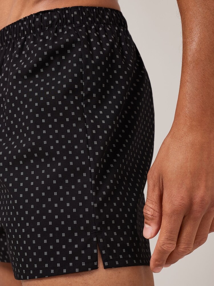 Noir - Boxers tissés en pur coton - Image 7 of 9