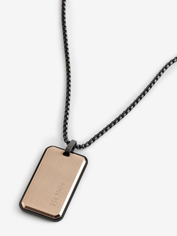 BOSS Black ID Necklace - Image 2 of 2