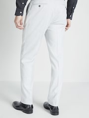 MOSS Light Grey Tailored Fit Flannel Suit Trousers - Image 1 of 3