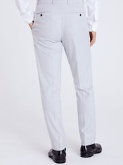 MOSS Light Grey Tailored Fit Flannel Suit Trousers - Image 2 of 3