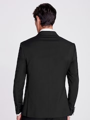 MOSS Black Slim Fit Tuxedo Suit Jacket - Image 3 of 6