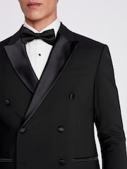 MOSS Black Slim Fit Tuxedo Suit Jacket - Image 5 of 6