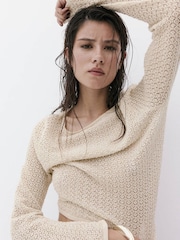 Mango Gold Shimmer Lightweight Jumper - Image 4 of 7