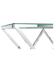 Julian Bowen Silver Biarritz X Frame Console Table - Image 4 of 4