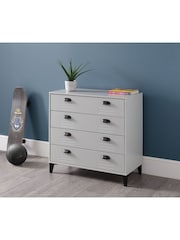 Julian Bowen Grey Lakers Locker 4 Drawer Chest - Image 1 of 4