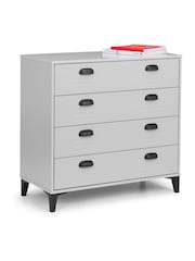 Julian Bowen Grey Lakers Locker 4 Drawer Chest - Image 4 of 4
