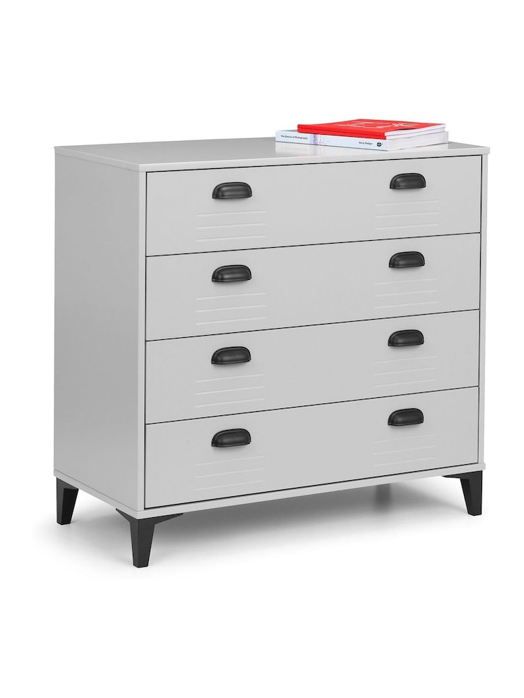 Julian Bowen Grey Lakers Locker 4 Drawer Chest - Image 4 of 4