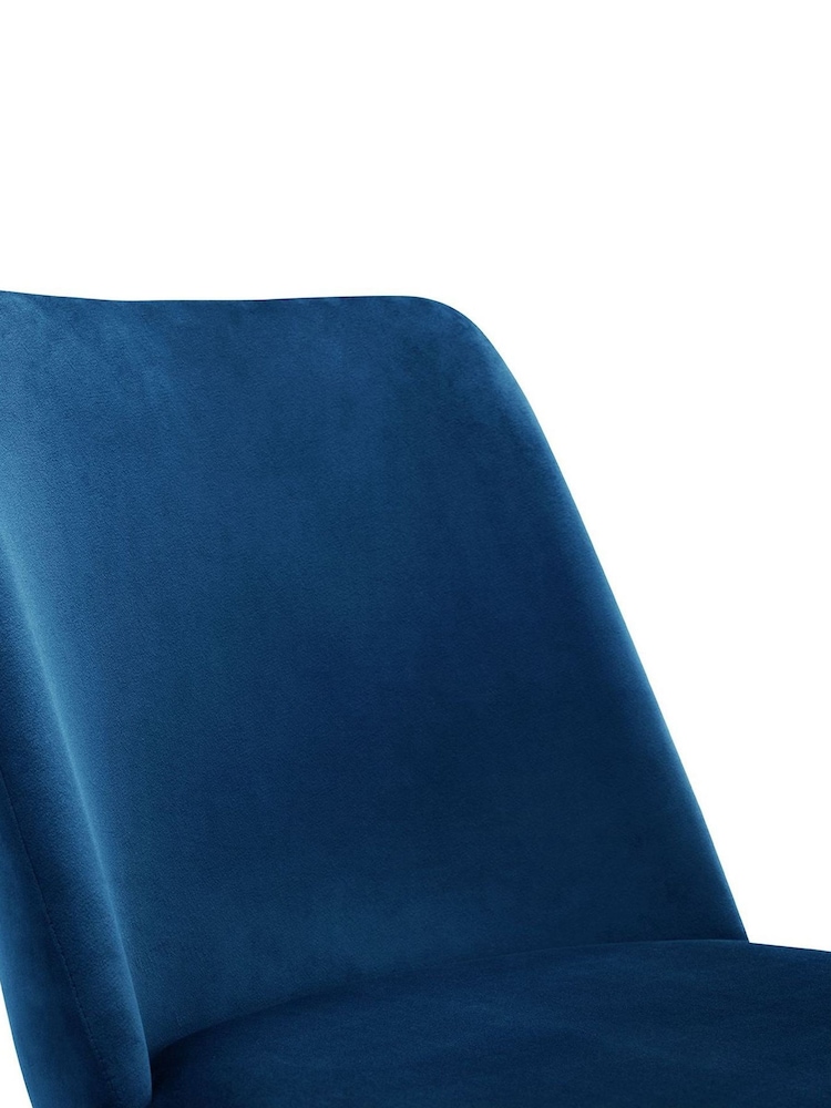 Julian Bowen Set of 2 Blue Delaunay Dining Chairs - Image 3 of 3
