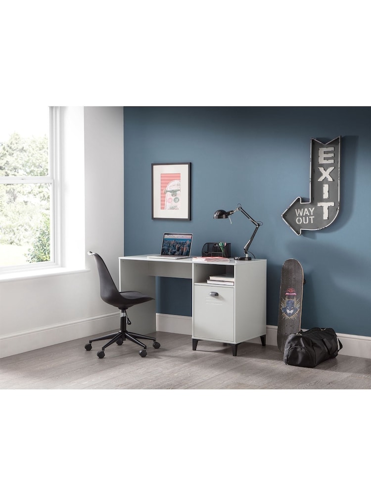Julian Bowen Grey Lakers Locker Storage Desk - Image 1 of 8