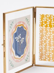 Oliver Bonas Gold/Glass Double Portrait 5x7 Picture Frame - Image 2 of 4