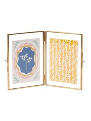 Oliver Bonas Gold/Glass Double Portrait 5x7 Picture Frame - Image 4 of 4
