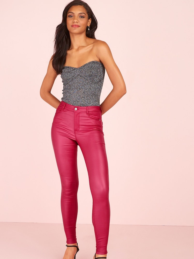 Pink Next Coated Skinny Jeans - Image 1 of 4